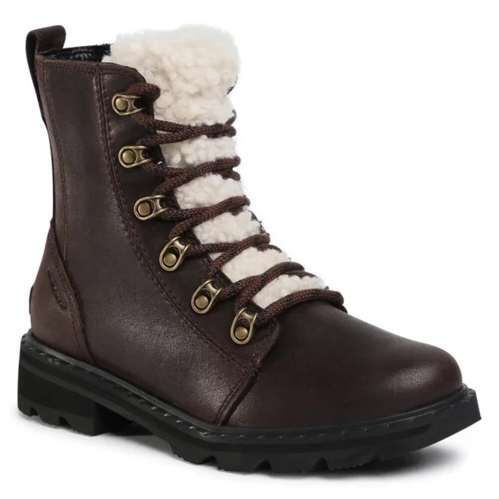 6W -‎ [NEW] Women's Sorel Lennox Lace Cozy Boot Brown NL3955-205